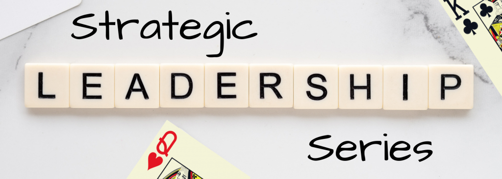 Scrabble Letters spelling Strategic Leadership Graphic for Immersive Technologies Skillnet workshop