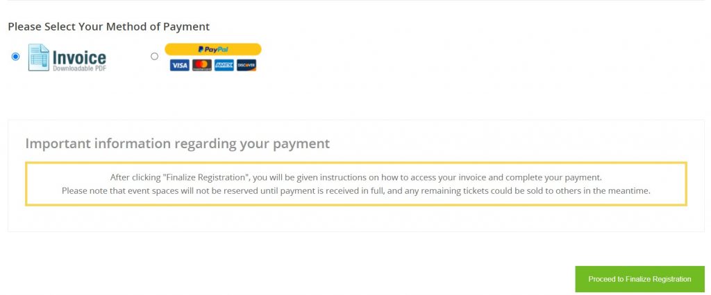 Paypal and Invoice instructions