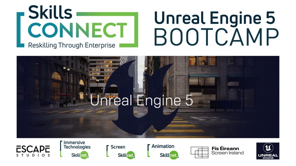 Uneral Engine U on a street for Immersive TEchnologies Skillnet Bootcamp Graphic